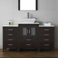 thumbnail image 2 of Dior 60" Single Bath Vanity in Zebra Gray with White Marble Top and Square Sink with Matching Mirror, 2 of 9