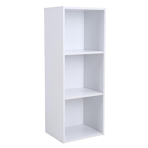 Estink 3 Tier Shelf Wooden Bookcase Shelving Bookcase Book Storage Stand Wood Storage Shelf Storage Unit White Easy To Assemble Great For Home Office Organizer Walmart Com Walmart Com