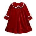 thumbnail image 1 of XASZHN Robe de Bain à Manches Longues en Velours pour Filles Robe de Princesse pour Enfants Vêtements de Bébé Rouge 7-8 Ans, 1 of 8