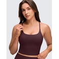 thumbnail image 4 of CRZ YOGA Butterluxe Padded Yoga Longline Sports Bras for Women Twist Cross Back Crop Tops, 4 of 6