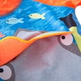 thumbnail image 4 of Kid Boys Chic Animals Printed One-Piece Rash Guard with Sun Hat 2pcs Swimsuit Pool Beach Bathing Suit (Orange Shark, 5), 4 of 5