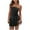 Black, variant on Womens Mini Dresses Sleeveless Strapeless Dress Solid Color Slim Pleated A-Line Dress