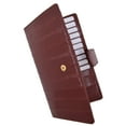 thumbnail image 5 of Eel Skin Leather Credit Card Holder Wallet 19 Card Slots & 1 ID Window With Snap E 1629, 5 of 9