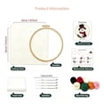 thumbnail image 3 of Christmas 3D Punch Needle Felt Art DIY Kit, Festive Wool Punch Embroidery Hoop Wall‑Hanging Craft Set, 3 of 6