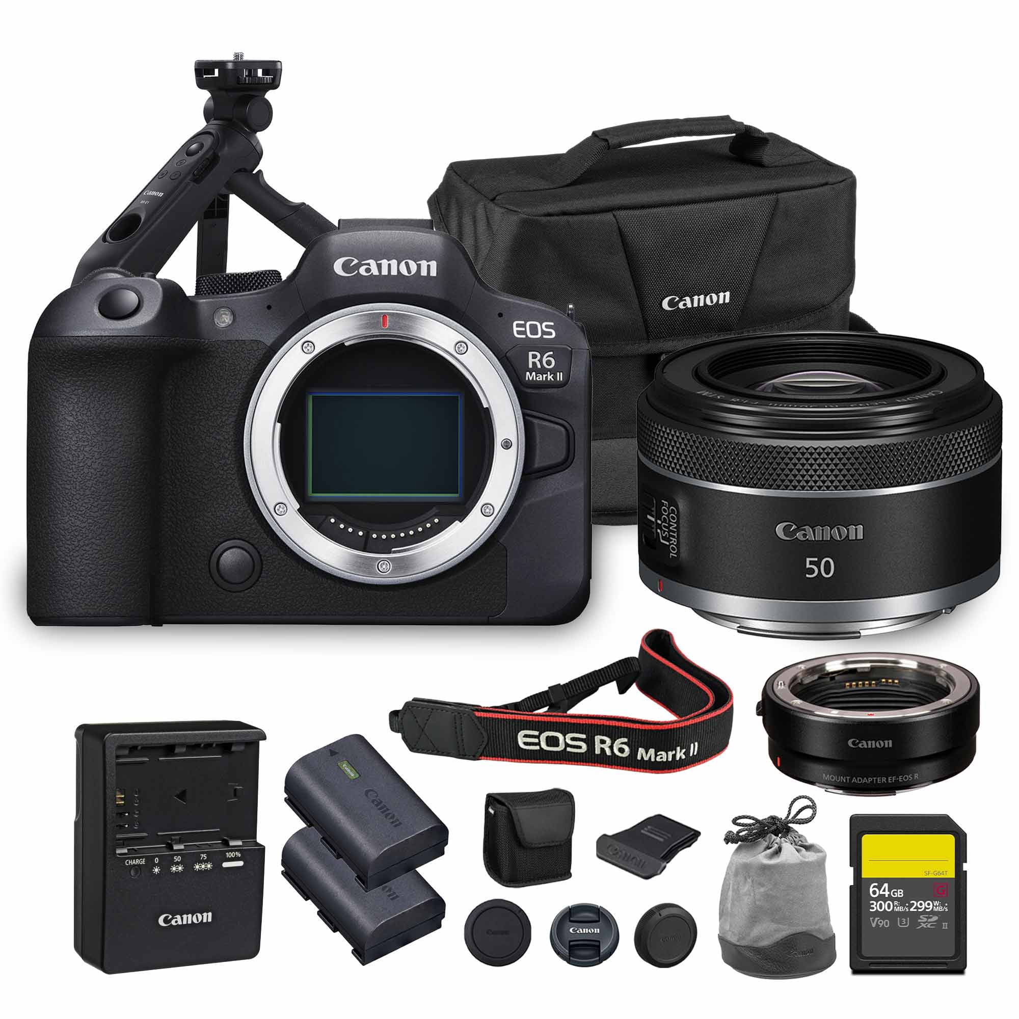 Canon EOS R6 Mark II Mirrorless Camera – 24.2MP Full-Frame Sensor, 4K60p Video