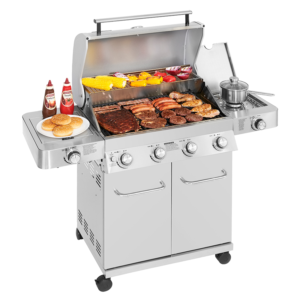 Monument Grills 24367 4 Burner Silver Propane Gas Grill - image 4 of 10