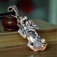 thumbnail image 4 of Colgante de plata tailandesa con adornos para hombres valientes y dominantes con personalidad retro, 4 of 5