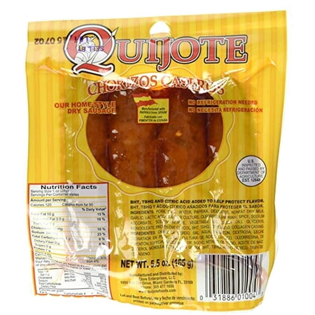 - Spanish Chorizo 4 Pieces in Pack by Quijote 5.50 oz