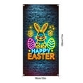 thumbnail image 3 of Happy Easter Door Cover, Bunny Banner Large Fabric Colorful Spring Welcome Decoration for Easter Party Photo Booth Background Favor Supplies, 35x71 Inches, 3 of 6