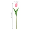 thumbnail image 2 of Uxcell 24Pcs Tulipanes Falsos Flores Artificiales, Tulipanes de PU que Lucen Reales con Tallos, Rosa, 2 of 6