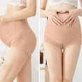 thumbnail image 3 of Womens Cotton High Waist Maternity Underwear Over Bump Pregnancy Briefs Ribbed Soft Breathable Tummy Control Solid Color Panties, 3 of 4