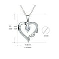 thumbnail image 3 of BYHONG Gifts for Mum Sterling Silver Mother Daughter Love Heart Necklace Pendant Necklaces for Women Silver One Size, 3 of 6