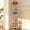 Grey, variant on LELELINKY 3-Tier Corner Shelf with Sturdy Base, 28" Tall Narrow Bookcase for Small Spaces, Wood Display Shelf for Living Room, Natural