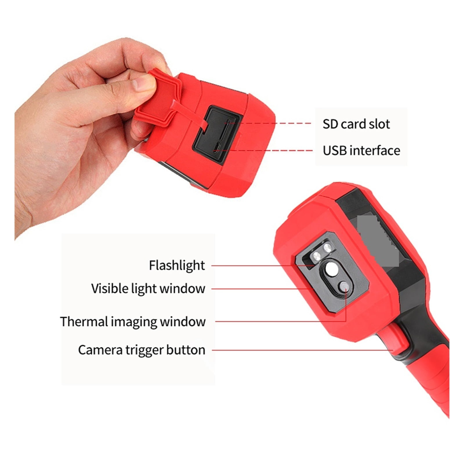 Thermal Imaging Camera, Resolution 256 X 192 Infrared Thermal Imager Handheld Thermal Imager Infrared Thermometer