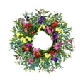 thumbnail image 4 of 德洲野花花环春夏季花环门饰仿真满天星小雏菊家居挂花圈 小雏菊满天星 小雏菊满天星 48 Cm, 4 of 8