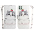 thumbnail image 2 of Case for Samsung Galaxy A22 5G Cover Magnetic 3D Pattern Wallet Flip Case With Strap - Cat, 2 of 5