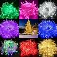 thumbnail image 7 of 33ft 100LED Waterproof Outdoor US Plug Clear Wire Twinkle Fairy Christmas Decorative Lights for Wedding Valentine's Day Party Garden Patio Christmas Tree Decoration(Purple), 7 of 7