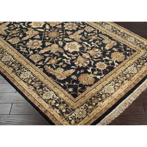 BoutiqueRugs Claysburg Traditional Area Rug - Beige, Black, Burnt Orange - 8'6" x 11'6"