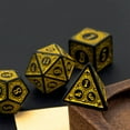 thumbnail image 5 of Cusdie 7-Die DND Dice with Carved Pattern D&D Dice Set Acrylic Polyhedral Dice for Role Playing Game Board Games Warhammer MTG, 5 of 5