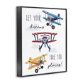 thumbnail image 2 of Stupell Industries Contemporary Let Your Dreams Take You Places Phrase Airplanes Black Framed Giclee Art, 11 x 14, by Elizabeth Tyndall, 2 of 7
