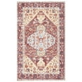 thumbnail image 3 of SAFAVIEH Saffron Charlotte Floral Bordered Area Rug, Rust/Aqua, 8' x 10', 3 of 10