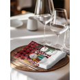 thumbnail image 6 of Red Buffalo Plaid Snowman Cloth Napkins Set of 6 Reusable Dinner Napkins, Christmas Winter Snowflake Xmas Cocktail Napkin Washable Table Napkins for Wedding/Holiday Party/Baby Shower 20"x20", 6 of 7