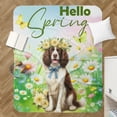 thumbnail image 4 of English Springer Spaniel Hello Spring Time Flower Floral Nature Cozy Sherpa Blanket Springers Dog Lover Gifts Warm Soft Throw Blanket - 02031, 4 of 5