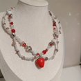 thumbnail image 2 of Collier Style Pastoral Fraise Papillon Design de Niche Perle Imitation Perlée Collier de Clavicule Bijoux de Cou Personnalisés, 2 of 5