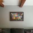 thumbnail image 2 of Wooden USA License Plate Map Pub Bar Wall Art Wood U.S.A. Auto Car Tag Plates, 2 of 2