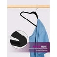 thumbnail image 3 of Cozymood Black Velvet Hangers 60 Pack, Premium Clothes Hangers Non-Slip Felt Hangers, Sturdy Black Hangers Heavy Duty Coat Hangers, Durable Suit Hangers for Space Saving,, 3 of 9
