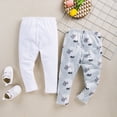 thumbnail image 3 of Valcatch Baby and Toddler Girl Pants Set | 2 Pack in Newborn 8 to 24 Month Sizes /2-3T | White, Gray, 3 of 8