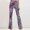 Pink, variant on Lilgiuy Women's Printed Straight Sleeve Slightly Flared High Waist And Hip Lifting Exercise Fitness Yoga Pants for Recreation Activities