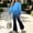 Blue, variant on Girls Fall Outfit Set Size 10-12, Crew Neck Long Sleeve Casual 2 Piece Graphic Tops and Flare Leg Pants Purple