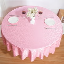 Eespoir Hotel Wedding Tablecloths, Restaurant Round Table Cloths, Dining Table Covers, For Wedding and Party Decorative, Home Party Decorations, Washable Fabric(Pink)