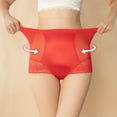 thumbnail image 2 of Sngxgn Women's Underwear High Waisted Cotton Briefs Stretch Panties Soft Full Coverage Underpants(Red,XL), 2 of 9