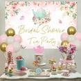 thumbnail image 3 of Tea Bridal Shower Decorations, Bridal Shower Tea Party Backdrop Banner Cake Topper Balloons for Tea Theme Wedding Party Supplies, 3 of 7
