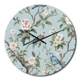 thumbnail image 2 of Designart "Bird in Minimalist Floral Setting I" Floral Oversized Wall Clock, 2 of 5