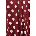 thumbnail image 5 of Women's Plus Size Loose Fit Scoop Neck 3/4 Sleeve Polka Dot Patterned A-Line Long Dress, 5 of 5