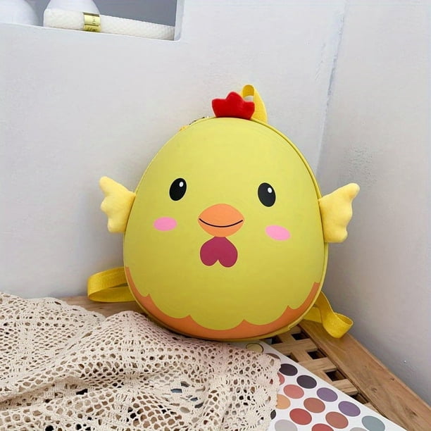 Children's Egg Shell Bag Cartoon Cute Chicken Backpack For Boys And Girls Kindergarten School Bag Waterproof Lightweight Portable Backpack For Going Out