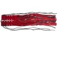 thumbnail image 2 of Red and Black Motorcycle Leather Fringed Brake Clutch Cover, 2 of 3