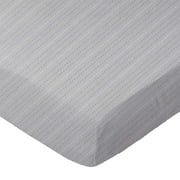 SheetWorld Fitted 100% Cotton Percale Play Yard Sheet Fits BabyBjorn Travel Crib Light 24 x 42, Diagonal Stripe Gray