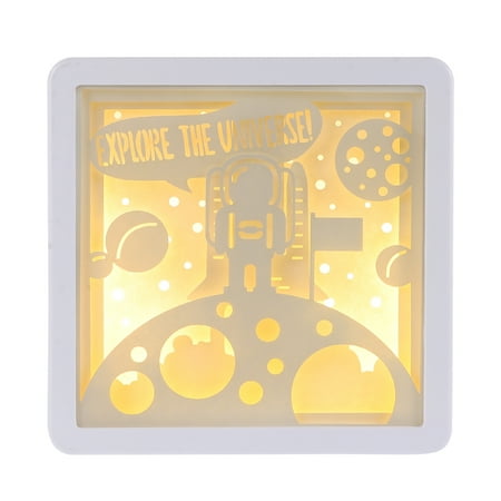 

NICEXMAS 1set Luminous Paper Carving Adorn Living Room Night Light Plastic Light