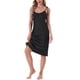 thumbnail image 2 of INSPIRE CHIC Camisón de satén para mujer midi con tirantes ajustables, sexy y sedoso, vestido de pijama XL negro, 2 of 6