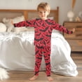 thumbnail image 6 of Red Bats Halloween Cotton Pajamas 2 Piece Set Sleepwear Soft and Comfortable Homewear Nightwear, 6 of 7