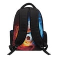 thumbnail image 2 of HUIACONG Fire Ice Soccer Print School Backpack for Boys Teens Age 7-19 Multi Pockets Scratch Resistant Adjustable Padded Straps Water Repellent Lightweight School Bag for Daily Use Sports Trips, 2 of 7