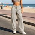 thumbnail image 6 of Women's Cargo Sweatpants Casual Daily Solid Color Sports Cargo Pants Drawstring Multiple Pockets Baggy Y2k Pants, 6 of 9