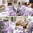 thumbnail image 5 of 6'x9' Area Rugs, Purple Flowers Indoor Outdoor Area Rug for Living Room Bedroom, Spring Farmhouse Botanical Floral Herbs Washable Bathroom Rugs Kitchen Floor Carpet Mats Home Decor Aesthetic, 5 of 8