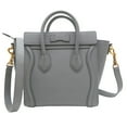 thumbnail image 2 of Pre-Owned Celine Luggage Nano Shopper Women's Handbag 189243AQL Calfskin Coal (Grey) (Good), 2 of 9