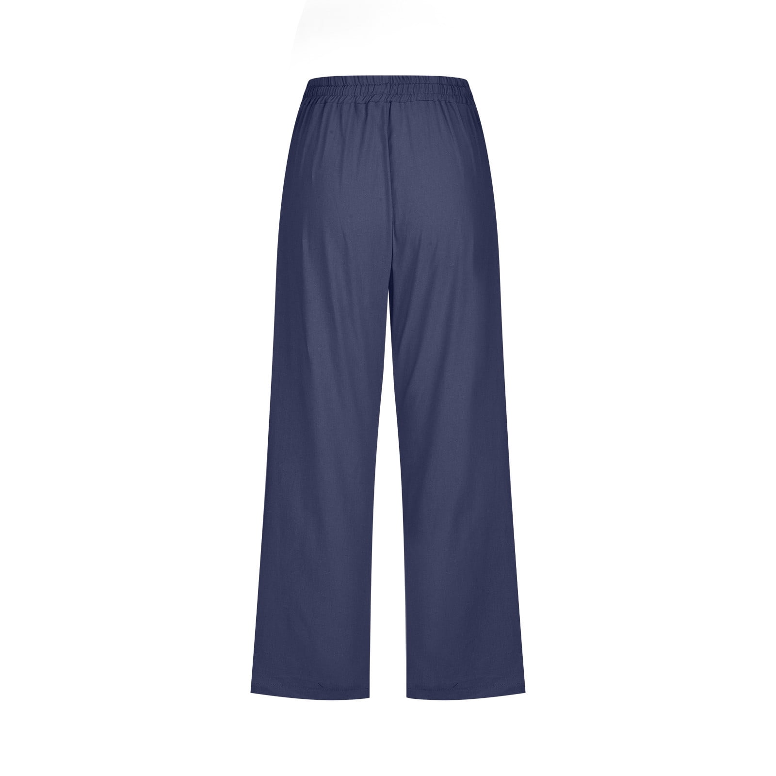 nerohusy Linen Capri Pants for Women Drawstring Waisted Pants