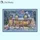 thumbnail image 3 of Kits de punto de cruz de la serie Joy Sunday para decoración del hogar, lienzo impreso, bordado, bricolaje, invierno, navidad, Aida, 14CT, 16CT, 11CT, 3 of 4